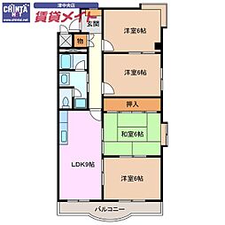 グランメゾン桜橋 4LDKの間取図画像