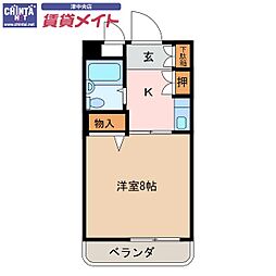 サンロイヤル東丸之内 1Kの間取図画像