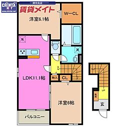 y・ステージ3 2LDKの間取図画像