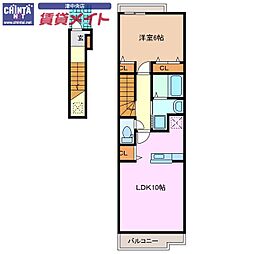 K・YJADE 1LDKの間取図画像