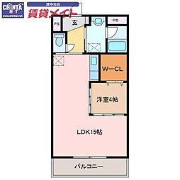 SQUARE西丸之内 1LDKの間取図画像
