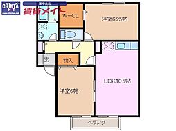 M'sAnnex 2LDKの間取図画像