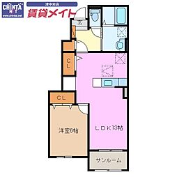サニー・スクエア 1LDKの間取図画像