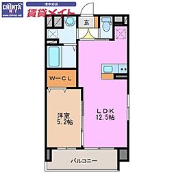 MTF-1 1LDKの間取図画像