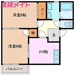 鈴鹿グリーンビレッジC棟 2階