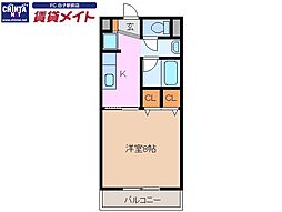 エクセレンス 1Kの間取図画像
