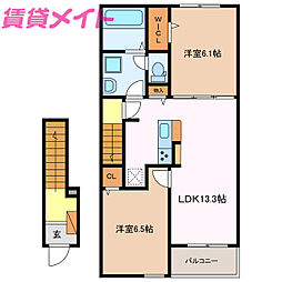SunJewel 2LDKの間取図画像