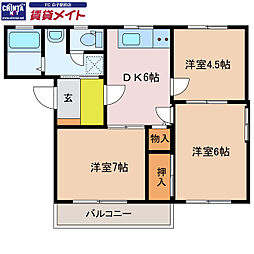 コーポフォーチュンB 2階