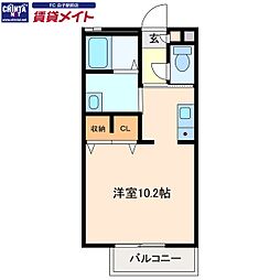 セラ ワンルームの間取図画像