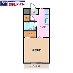 メゾン・ド・有明 1Kの間取図画像