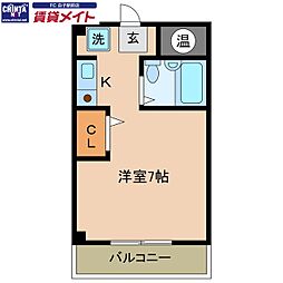 モア・クレール ワンルームの間取図画像