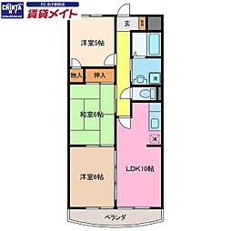クレセント桜島 3LDKの間取図画像