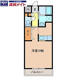 アーク・メゾン ワンルームの間取図画像