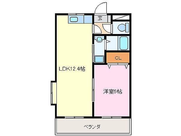 フェニックスグリーン 105｜三重県度会郡度会町葛原(賃貸アパート1LDK・1階・41.04㎡)の写真 その2