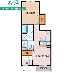 Ｂ．Ｂ　Ｄｒｅａｍ 1階1LDKの間取り