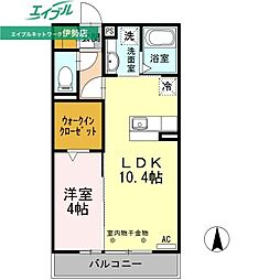 ＩＳＲビル 3階1LDKの間取り