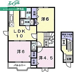 ジェミネス　Ｂ棟 2階