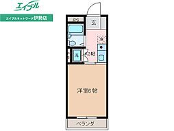 そうりょうハイツ 1Kの間取図画像