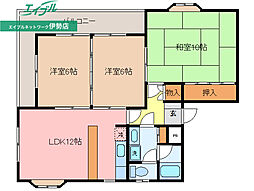 徳川台ロイヤルマンション 3LDKの間取図画像