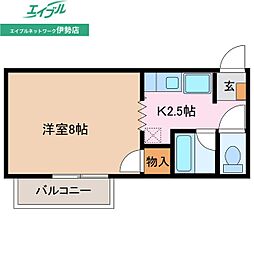 アネックス 1Kの間取図画像
