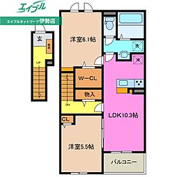 ラ・ルミエール A 2階/-