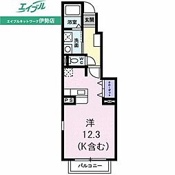 プティ・シャトーB ワンルームの間取図画像