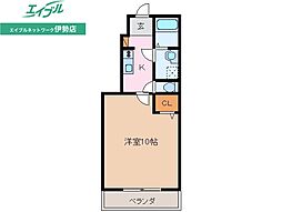 レインボーパレス 1Kの間取図画像