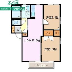 間取図画像 2LDK