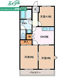 ウィングパレス 3DKの間取図画像