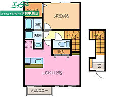 ノース　スリー　Ａ棟 2階