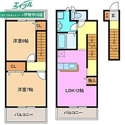 マオリッツB 2LDKの間取図画像