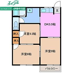 友コーポラス　A棟 2階/-