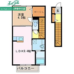 サンルミエール相川 1LDKの間取図画像