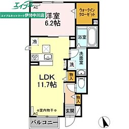 アルシオーネ 1LDKの間取図画像