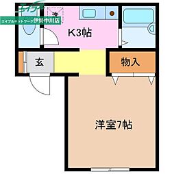 コーポSG 1Kの間取図画像