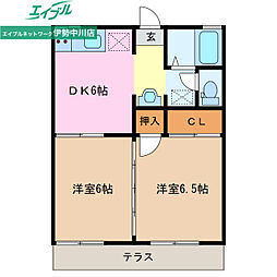 メゾンドさくら 2DKの間取図画像