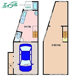 日野町貸家 1階1DKの間取り