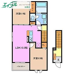 間取図画像 2LDK
