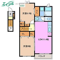 プラザサンライズＡ棟 2階