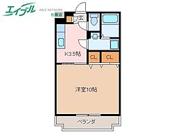 Ｐｒｏｍｉｎｅｎｔ　Ｌｅｐｉｄｕｓ 3階1Kの間取り