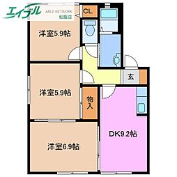 ボヌール泰山D 1階