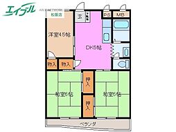 ジュピターマンション大津2 3DKの間取図画像