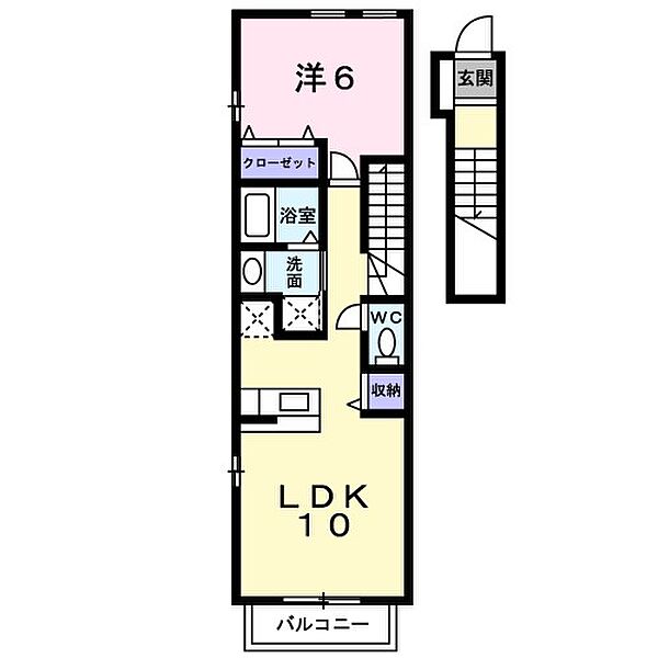 三重県津市久居明神町(賃貸アパート1LDK・2階・41.98㎡)の写真 その2