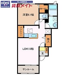 近鉄名古屋線 桃園駅 徒歩4分 1階/-