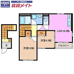 近鉄名古屋線 伊勢中川駅 徒歩8分 2階/-