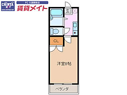 トーヨーハイム 1Kの間取図画像