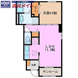 近鉄名古屋線 津駅 徒歩13分 1階/-
