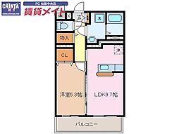 近鉄山田線 斎宮駅 徒歩28分の賃貸マンション 3階1LDKの間取り