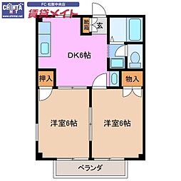 近鉄山田線 松阪駅 バス7分 バス愛知機械前下車 徒歩30分 2階/-
