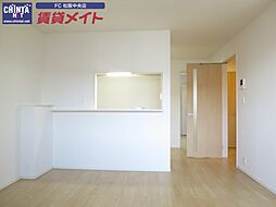 近鉄山田線 松ヶ崎駅 徒歩5分の賃貸アパート 2階2LDKのリビング/ダイニング